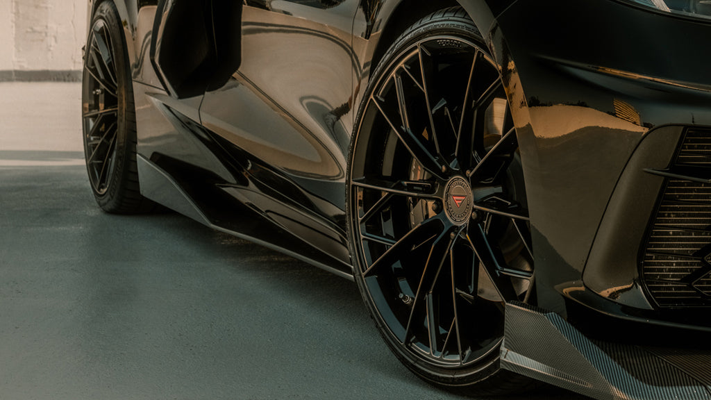 22" Ferrada Wheels F8-FR11 Obsidian Black Flow Formed Rims