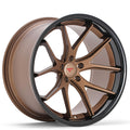22" Ferrada Wheels FR2 Matte Bronze with Gloss Black Lip Rims