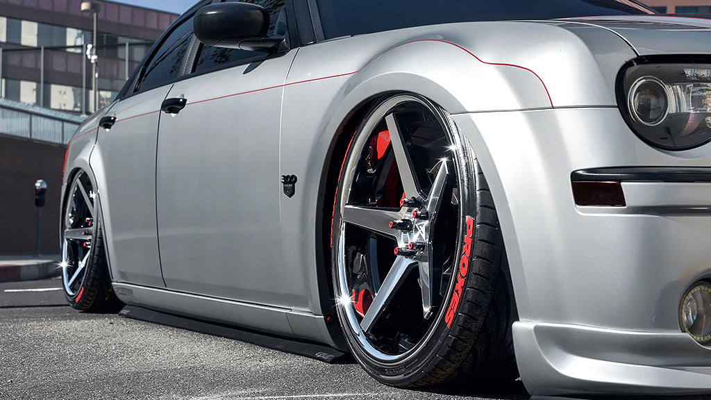 22" Ferrada Wheels FR3 Black Machined with Chrome Lip Rims
