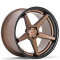 20" Ferrada Wheels FR3 Matte Bronze with Gloss Black Lip Rims