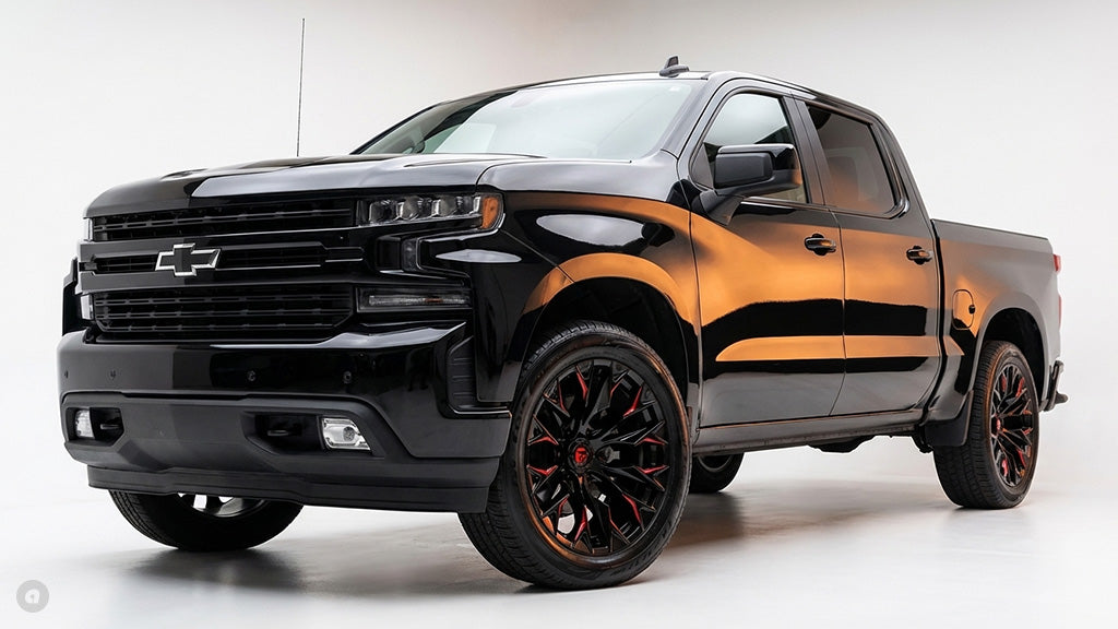 20" Fuel Wheels D823 Flame 6 Gloss Black with Red Milled Off-Road Rims