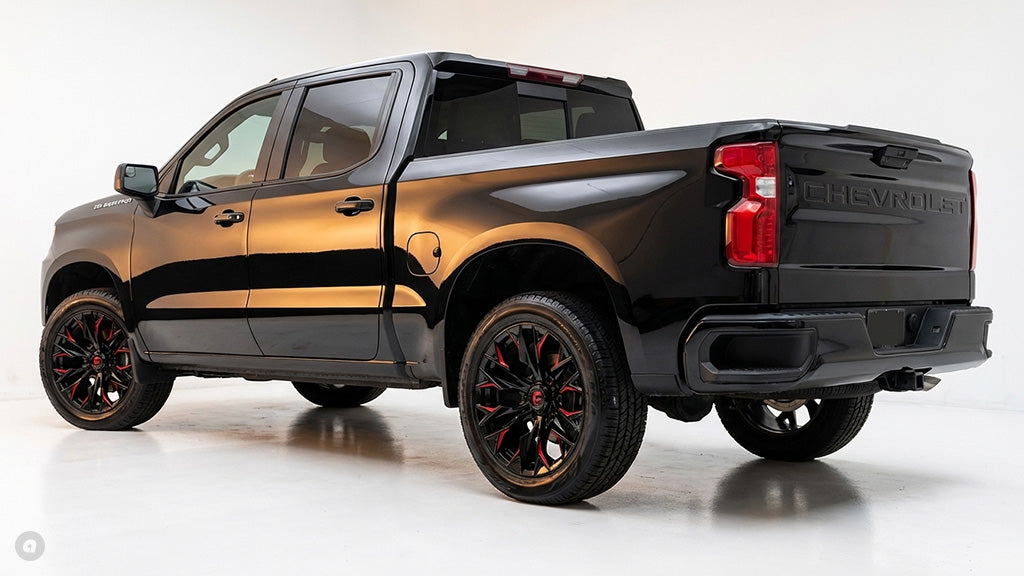 20" Fuel Wheels D823 Flame 6 Gloss Black with Red Milled Off-Road Rims