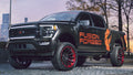 22" Fuel Wheels FC403 Burn Matte Black with Candy Red Lip Off-Road Fusion Forged Rims
