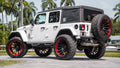 22" Fuel Wheels FC403 Burn Matte Black with Candy Red Lip Off-Road Fusion Forged Rims