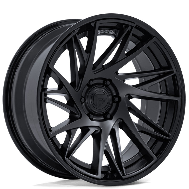 24" Fuel Wheels FC405 Dynamo Matte Black with Gloss Black Lip Off-Road Fusion Forged Rims