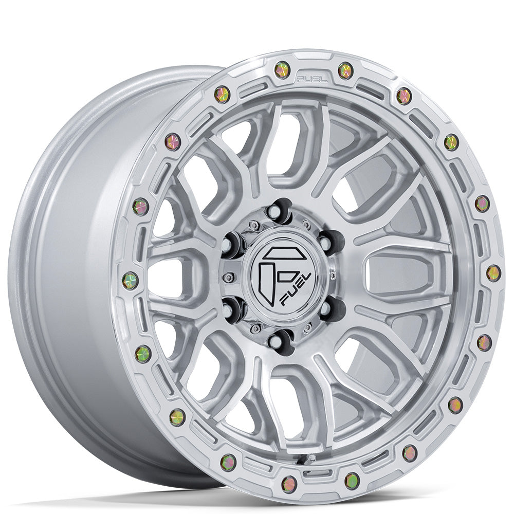 18" Fuel Wheels FC881 Surge Gloss Silver with Machined Face Off-Road Rims