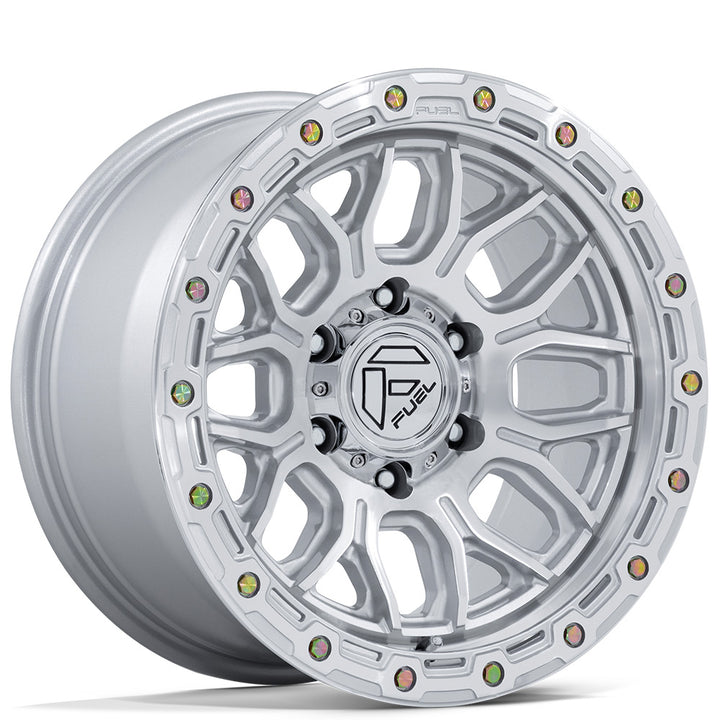 18" Fuel Wheels FC881 Surge Gloss Silver with Machined Face Off-Road Rims