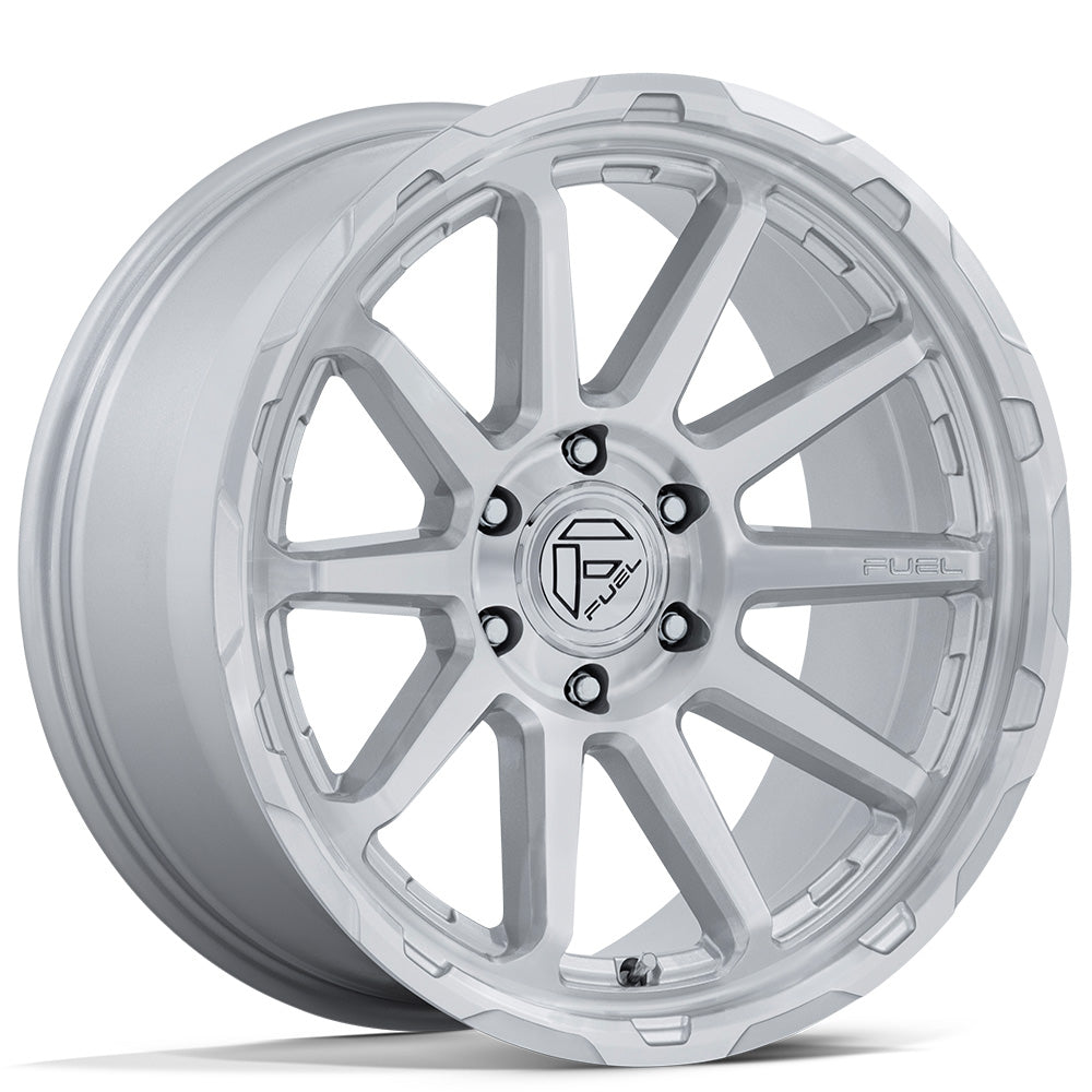 17" Fuel Wheels FC887 Circuit Gloss Silver with Machined Face Off-Road Rims