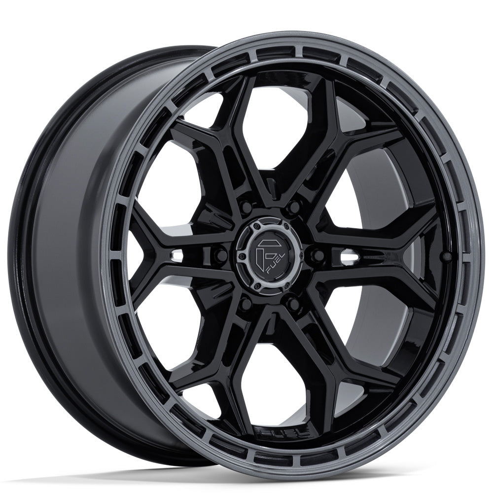 20" Fuel Wheels FC896 Heathen Gloss Black with Gloss Gunmetal Lip Off-Road Rims