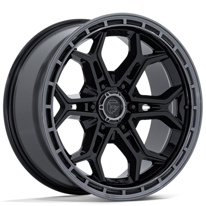 20" Fuel Wheels FC896 Heathen Gloss Black with Gloss Gunmetal Lip Off-Road Rims