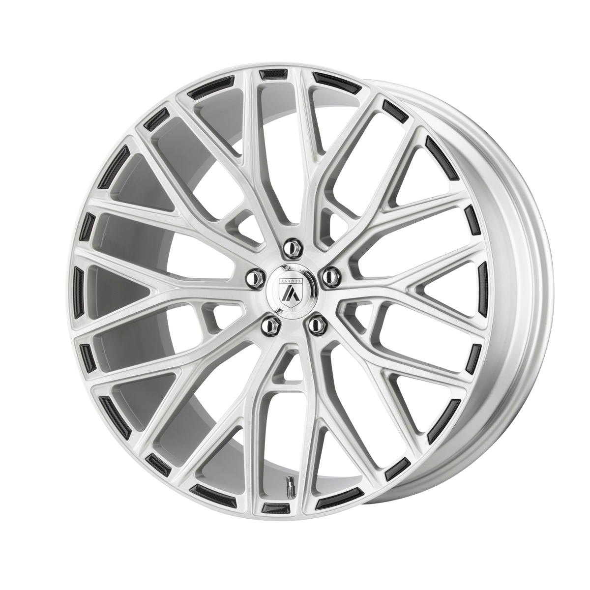 Asanti Black - ABL21 20X10.5 5X112 BRUSHED SLV 27MM