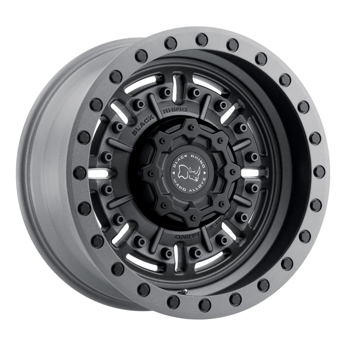 Black Rhino Hard Alloys - BR ABRAMS 17X8.5 6X139 -18 112 TXT M-GM
