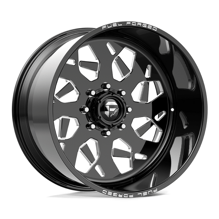 Fuel 1PC - FF111 DL 24X12 10X170 BLK/MILL RHT -40