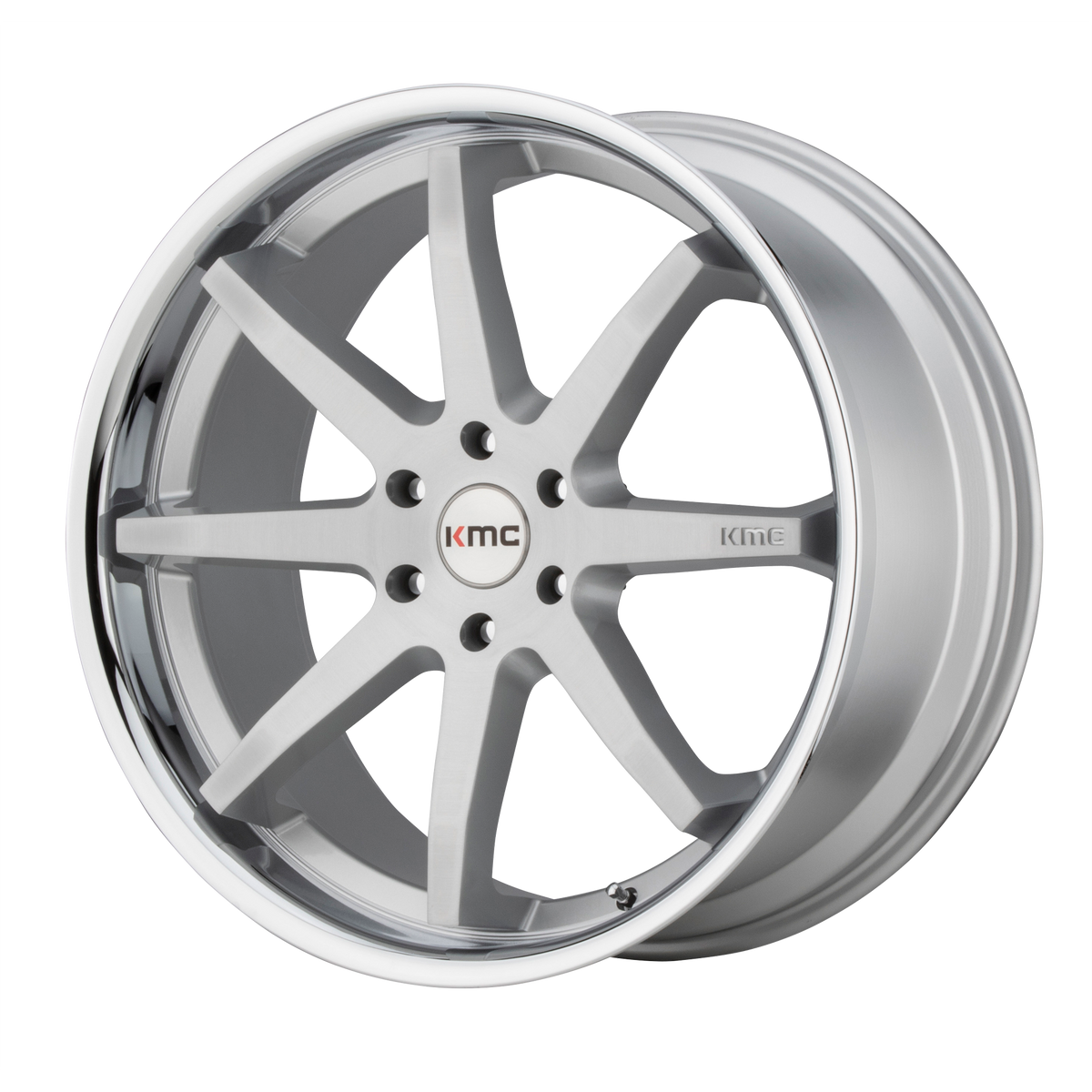 KMC - KM715 20X9 5X4.5 BRUSH SLV CHR LIP 30MM