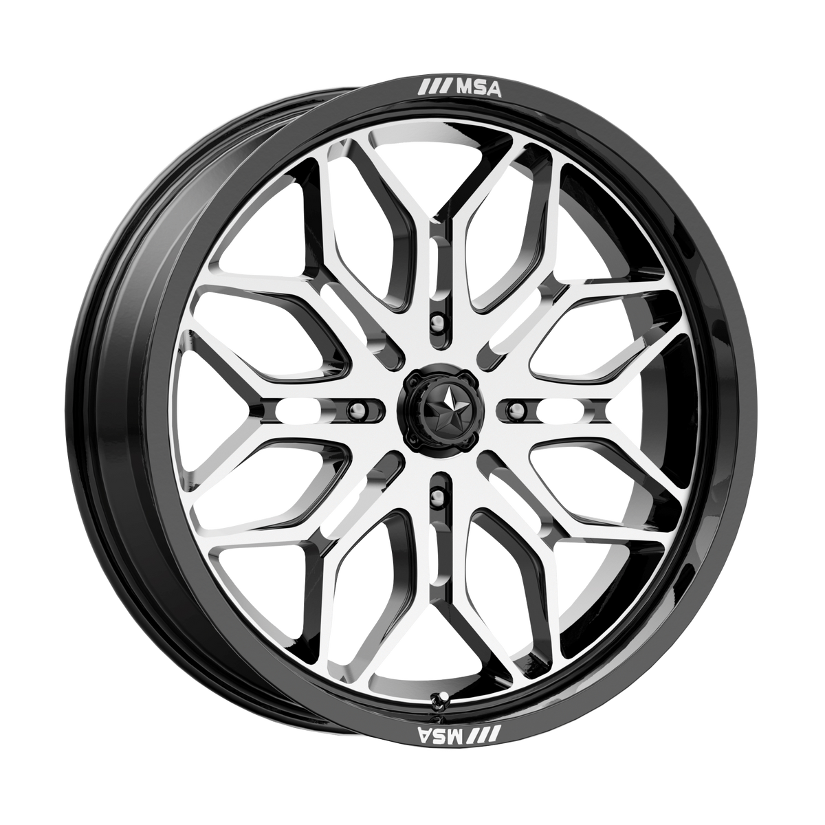 MSA Offroad Wheels - SNIPER UTV 22X7 4X156 115 G-BLK-MACH +10
