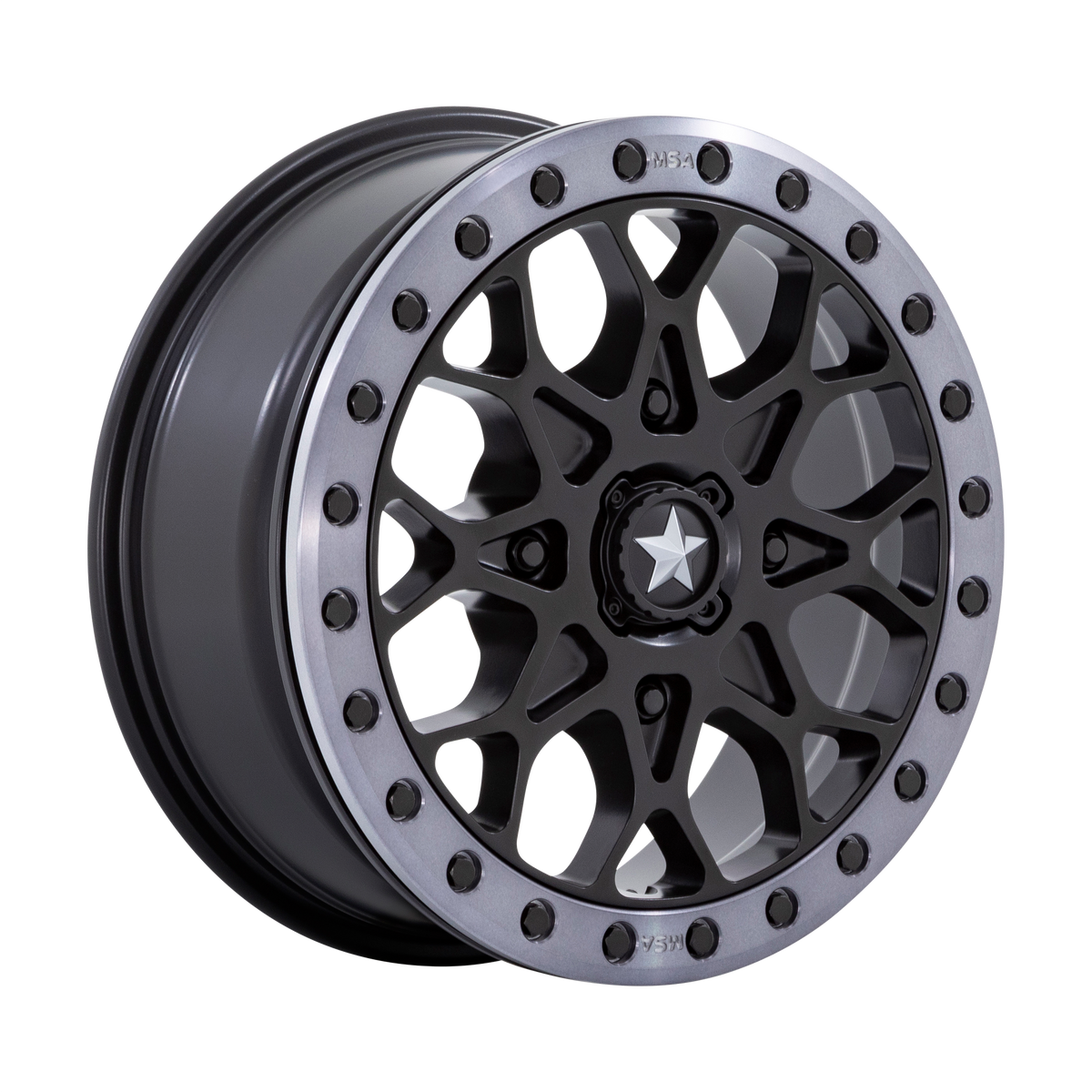 MSA Offroad Wheels - PORTAL UTV BL 15X6 4X137 S-BLK GRY +38