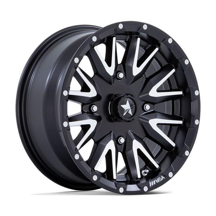 MSA Offroad Wheels - CREED UTV 14X7 4X110 86 -47 M-BLK MCH