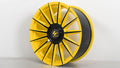 24" Lexani Wheels Lotus-XL Custom Yellow with Gloss Black Accents Rims