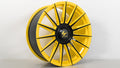 24" Lexani Wheels Lotus-XL Custom Yellow with Gloss Black Accents Rims