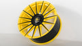 24" Lexani Wheels Lotus-XL Custom Yellow with Gloss Black Accents Rims