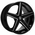 22" Lexani Wheels R-Four Black with CNC Accents Rims