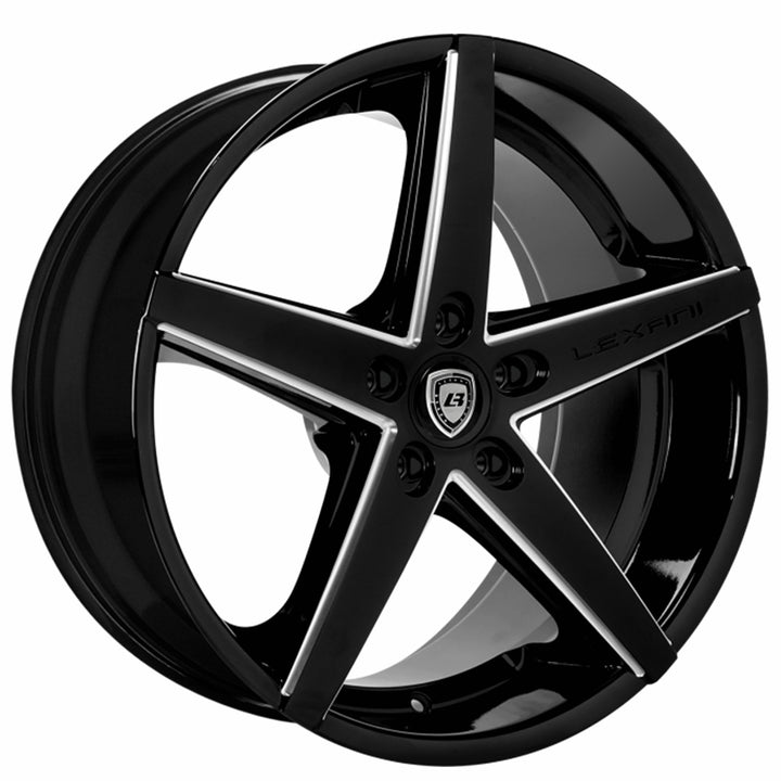 22" Lexani Wheels R-Four Black with CNC Accents Rims