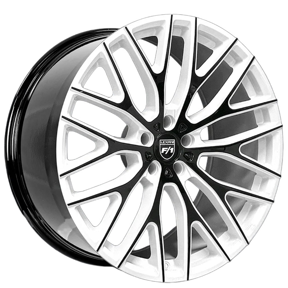 20" Lexani Wheels Valor Custom Gloss White with Black Face Rims