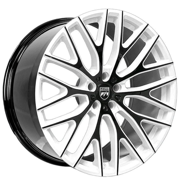 20" Lexani Wheels Valor Custom Gloss White with Black Face Rims