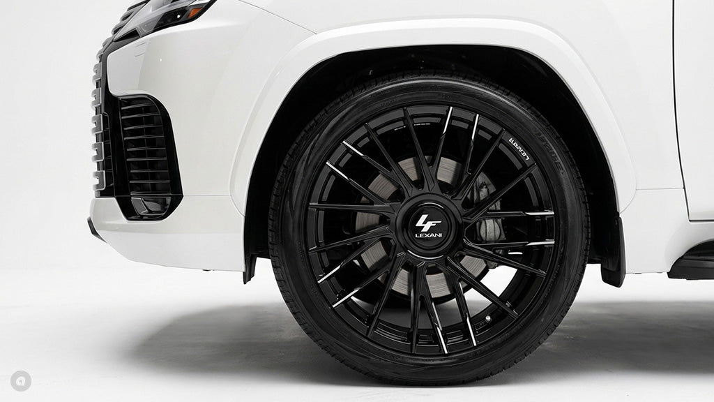 24" Lexani Wheels Velar-XL Gloss Black Machined Tips Rims