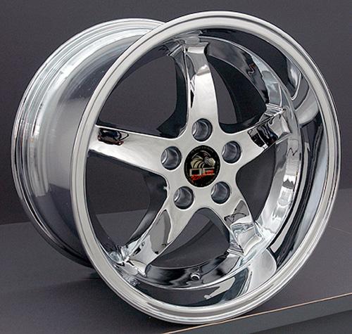 17" Replica Wheel FR04 Fits Ford Mustang Cobra Rim Chrome Wheel